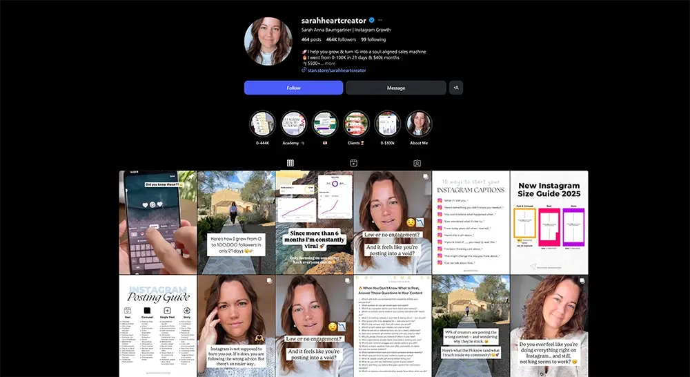 Sarah Heart-Creator’s Instagram Machine - From Zero to 100K in 21 Days